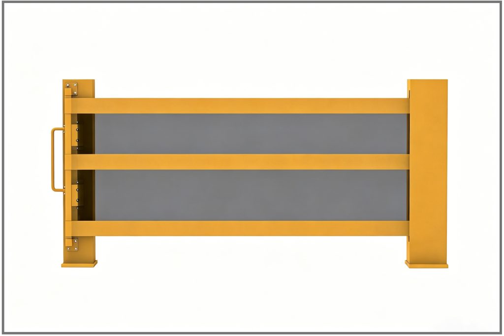 Resilient anti-collision barrier door